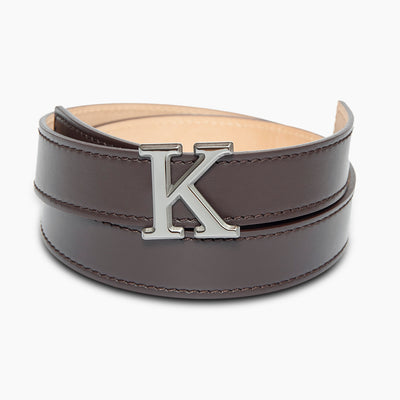 K Logo belt buckle and strap (dark blue) *