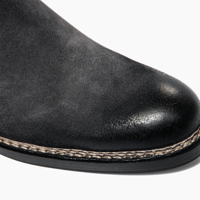 Lapo Chelsea reversed suede Leather Shoes  (dark grey)