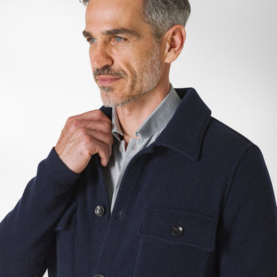 Aidan knitted shirt in Wool and Cashmere