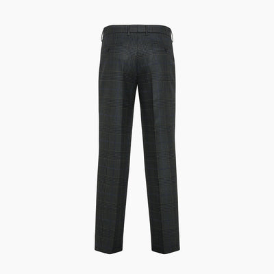 Alain Pleated Chino in Prince of Wales wool