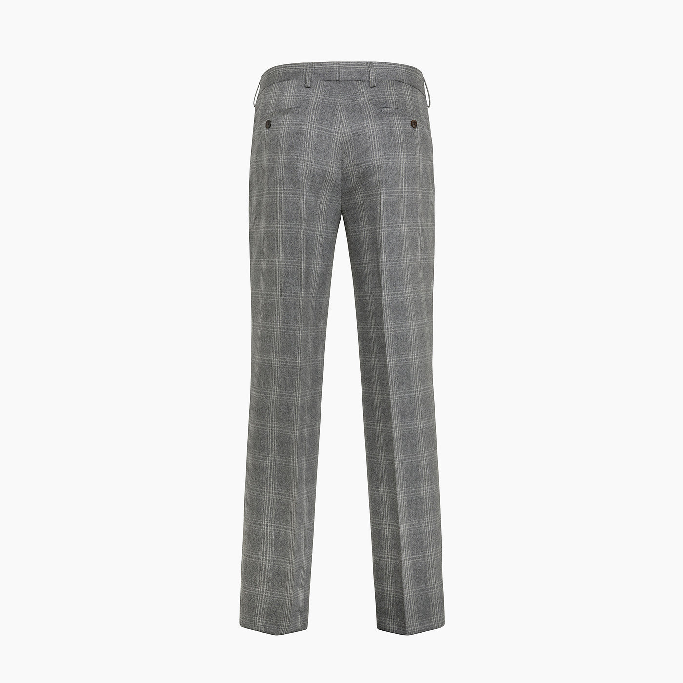 Alain Pleated Chino Check Stretch Cash Wool