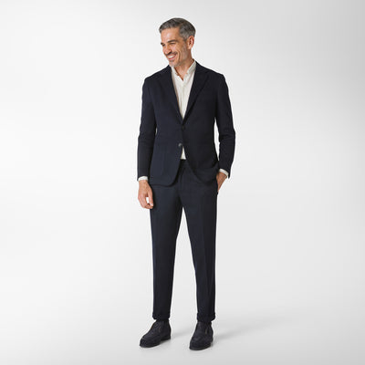 Alain Pleated Chino Pants in Magnifico Wool