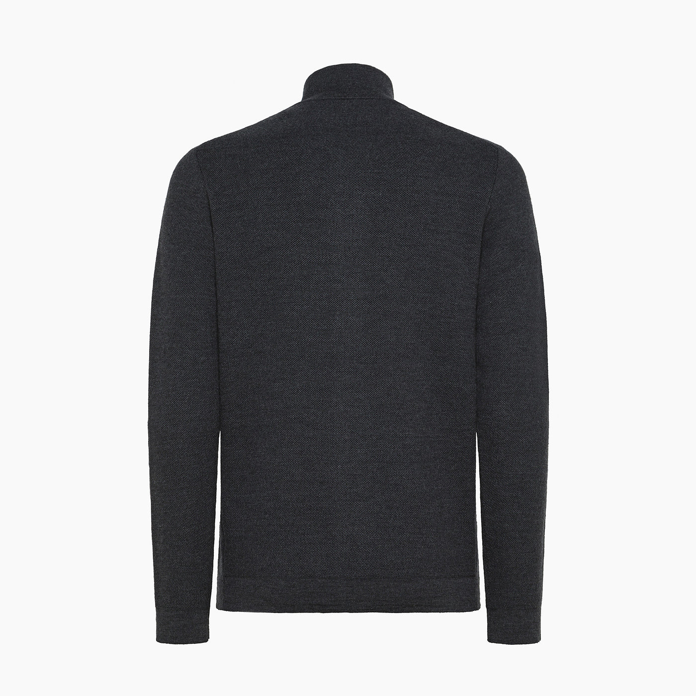 Alexis full zip honeycomb stitch jumper in Extrafine Wool