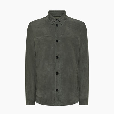 Amauri Shirt Jacket in Suede Leather