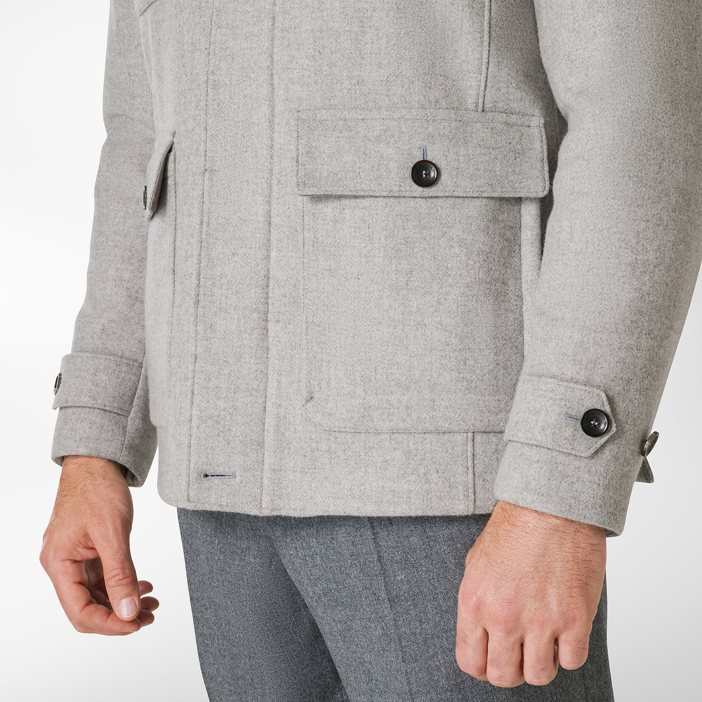 Armand Field Jacket in Compact Wool