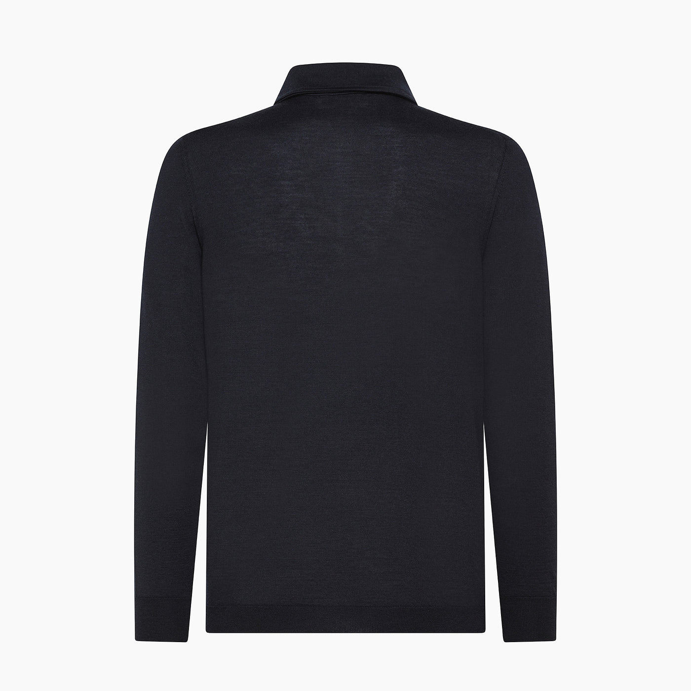 Aron long sleeve knitted polo in Wish Wool