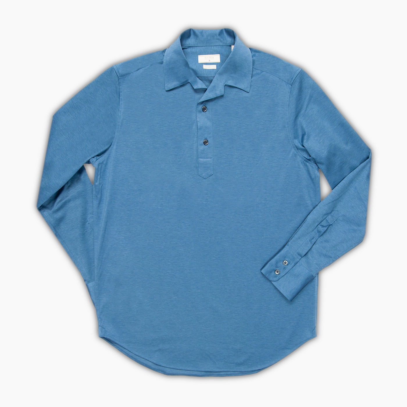 Baron shirt with polo collar in Light Jersey