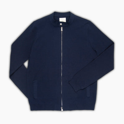 Barry cotton knitted full zip bomber