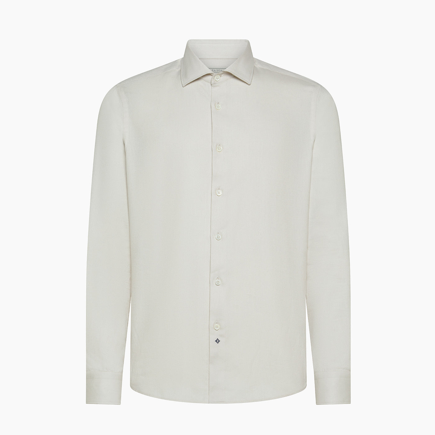 Clamenc shirt in herringbone cotton-tencel