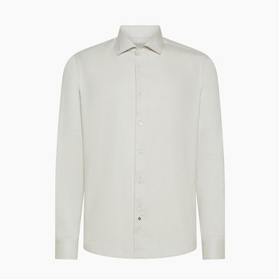 Clamenc shirt in herringbone cotton-tencel