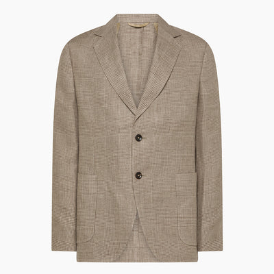 Craig blazer in Prince of Wales Superior Linen