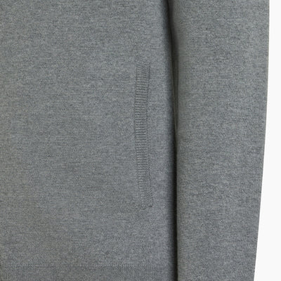 Davis Double knitted full zip jumper in extrafine wool