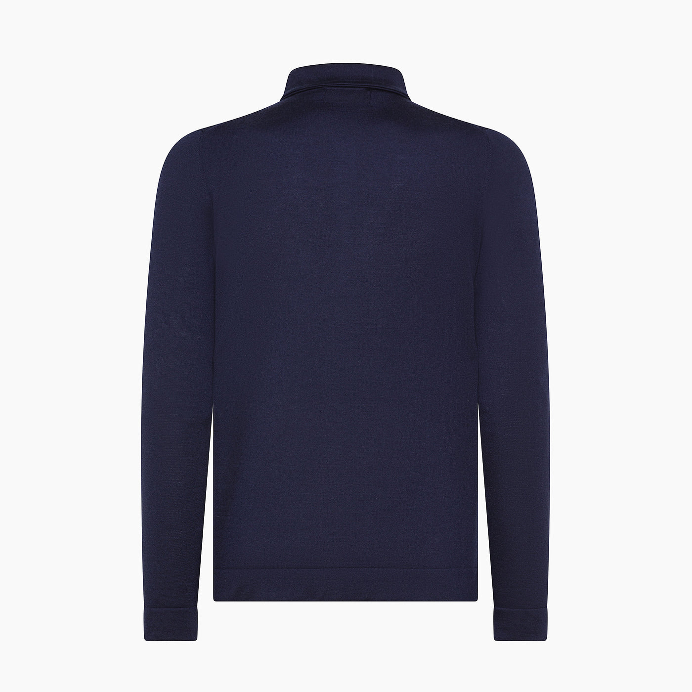 Dominic long sleeved knitted polo in Soffio Cashmere