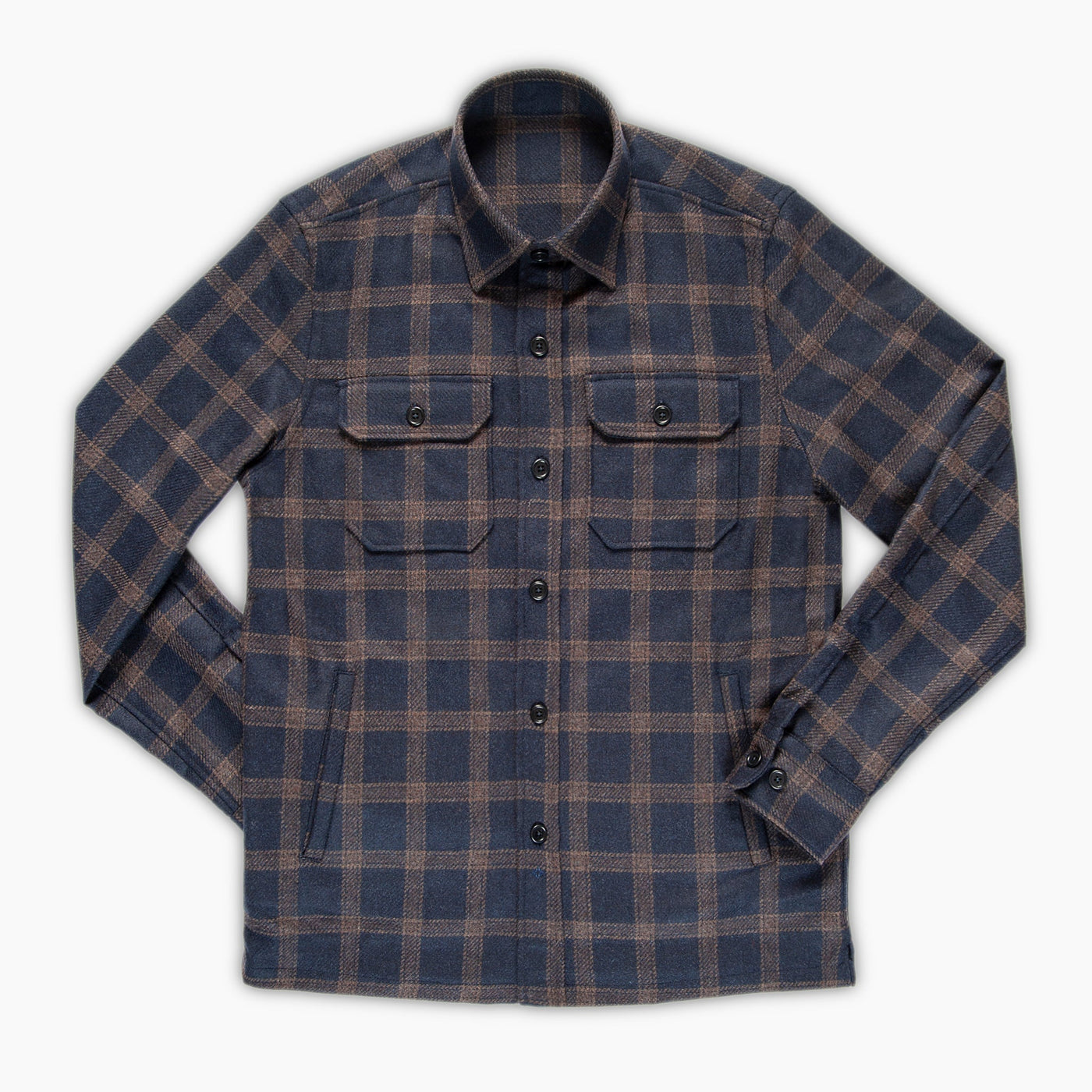 David check Jebric Outer Shirt blue and brown