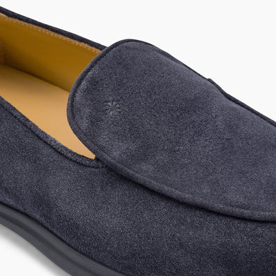 Free Mocassino in Soft Suede all Blue