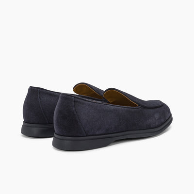 Free Mocassino in Soft Suede all Blue