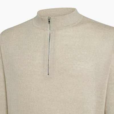 Gad knit half zip jumper in wool