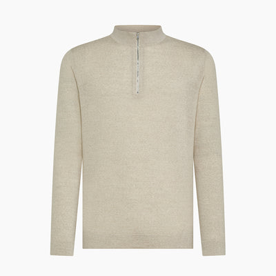Gad knit half zip jumper in wool