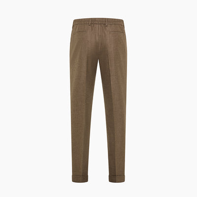 Juste easy pants in twill wool cashmere Favola flannel