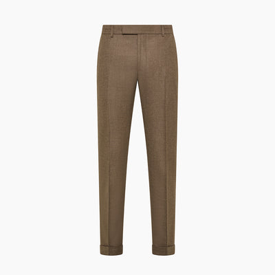 Juste easy pants in twill wool cashmere Favola flannel