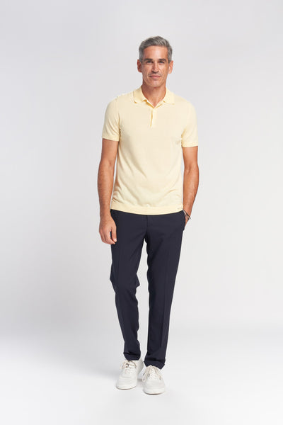 Florent short-sleeved knitted t-shirt in compact Egyptian cotton
