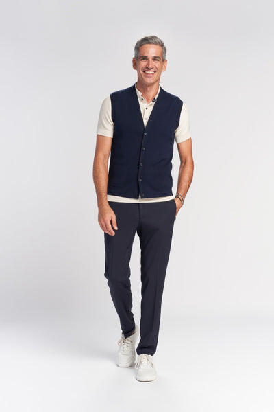 Saul knitted Vest in Cotton