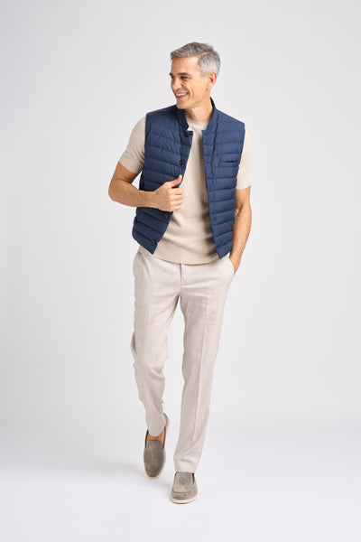 Malcom down vest in superlight microfiber