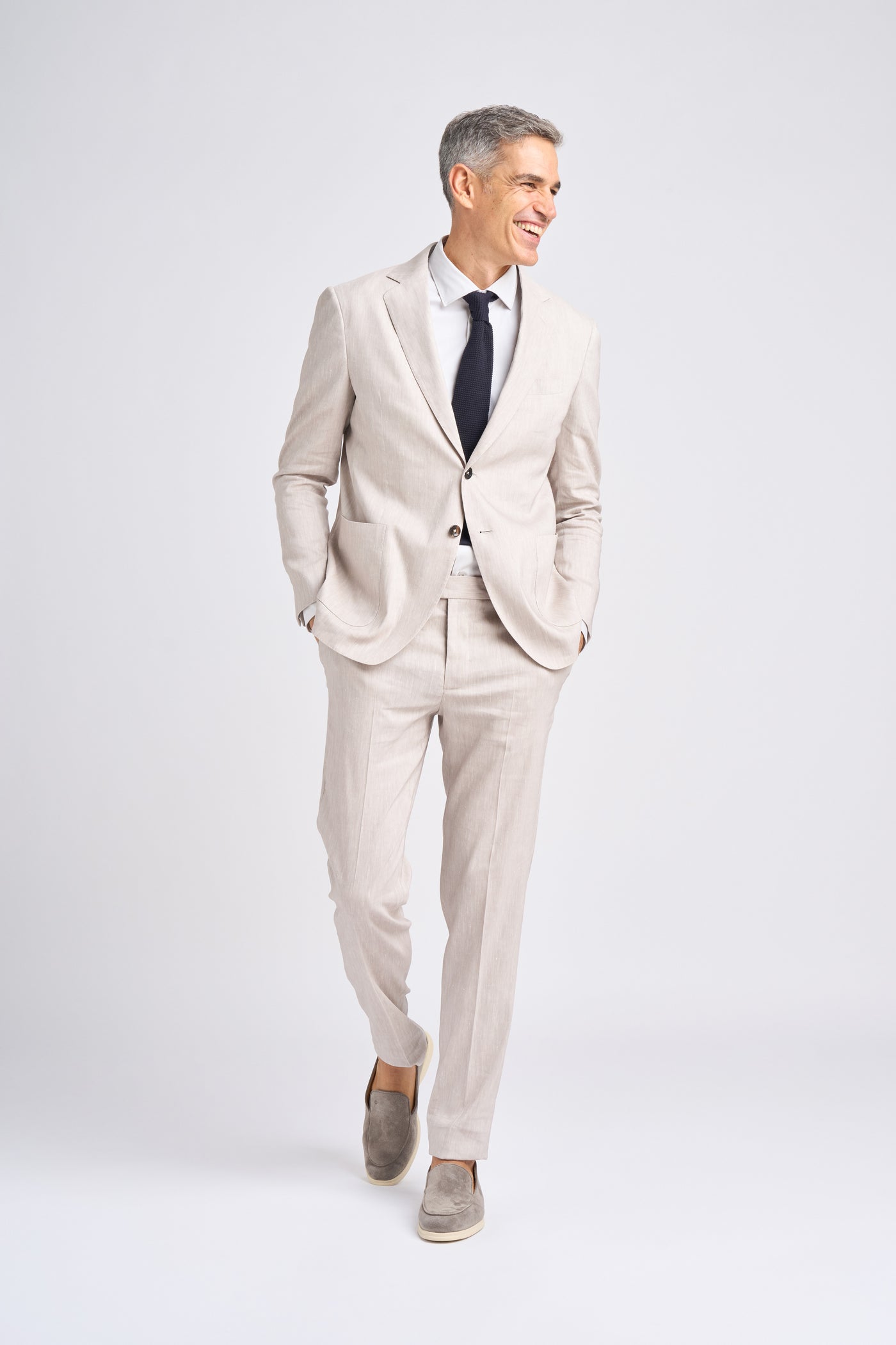 Boris chino in Bio Wool-Linen Stretch