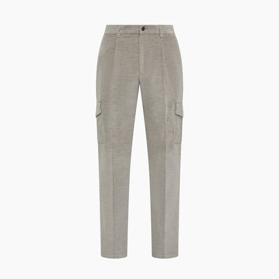 Kasey cargo pants in cotton & wool stretch corduroy