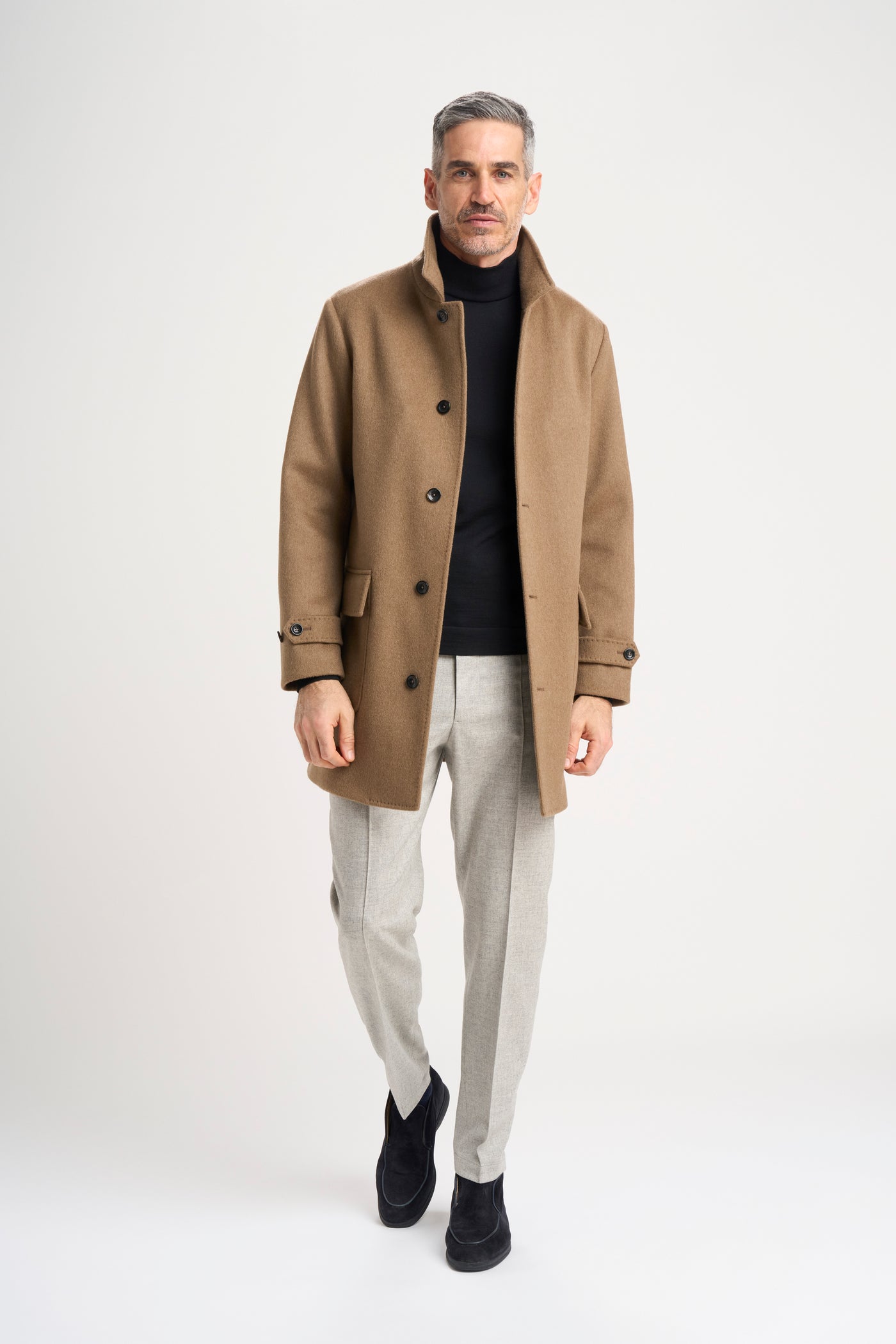 Lamont coat in twill Wool & Cashmere