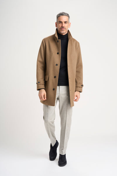 Lamont coat in twill Wool & Cashmere
