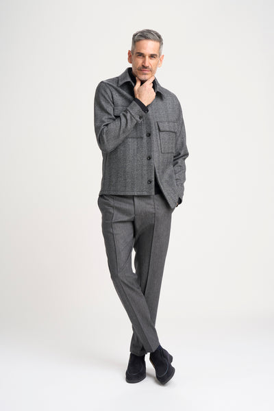 Norat jacket in double herringbone wool