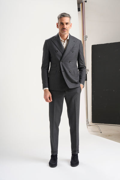 Beckett double breasted blazer in Superlight stretch Cashmere