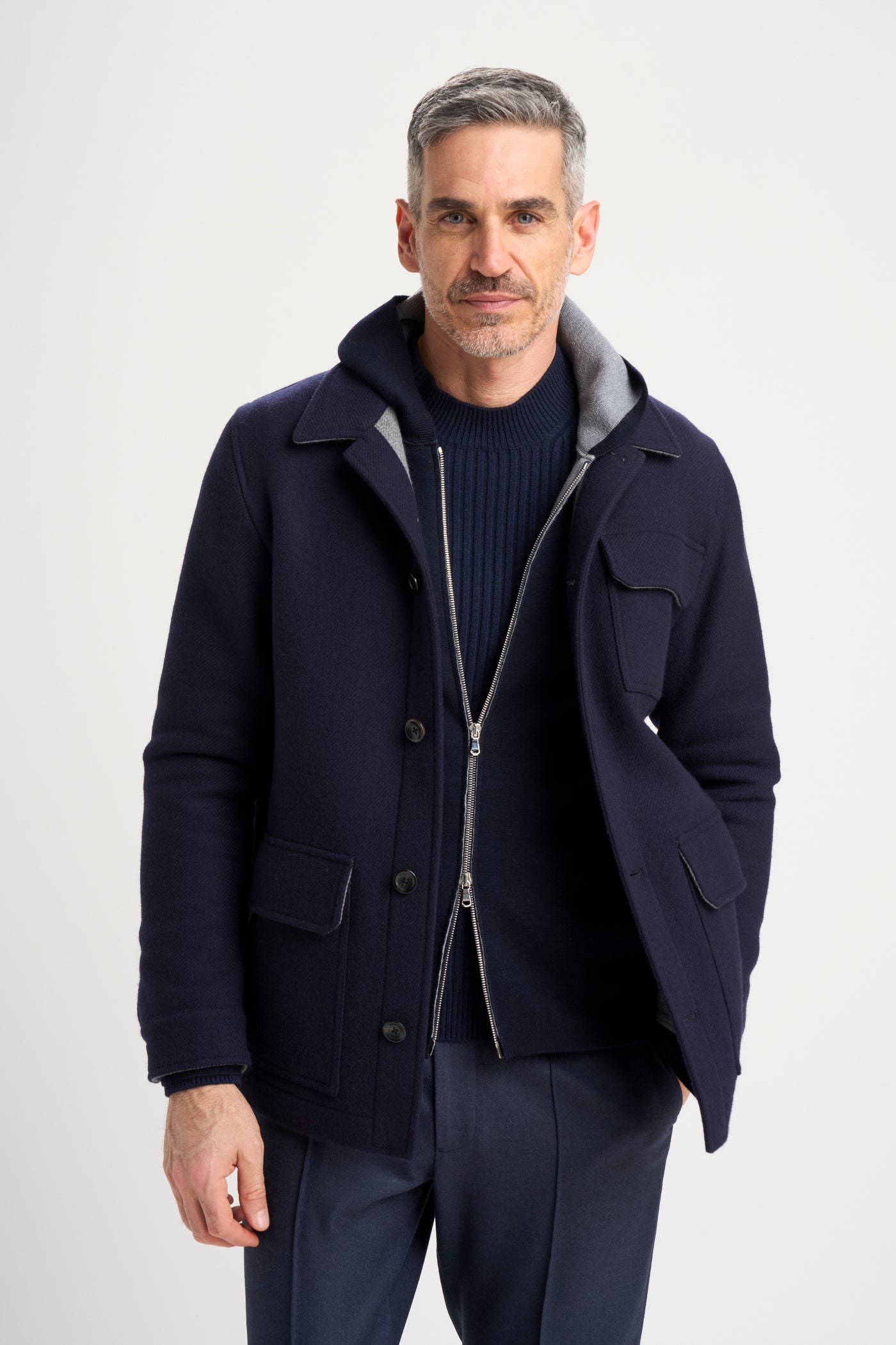 Maddox jacket in double Wool & Cashmere