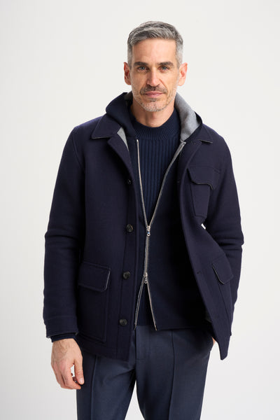 Maddox jacket in double Wool & Cashmere