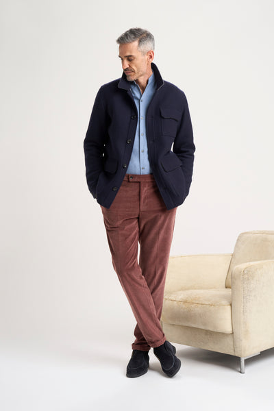 Juste easy pants in cotton & wool stretch corduroy