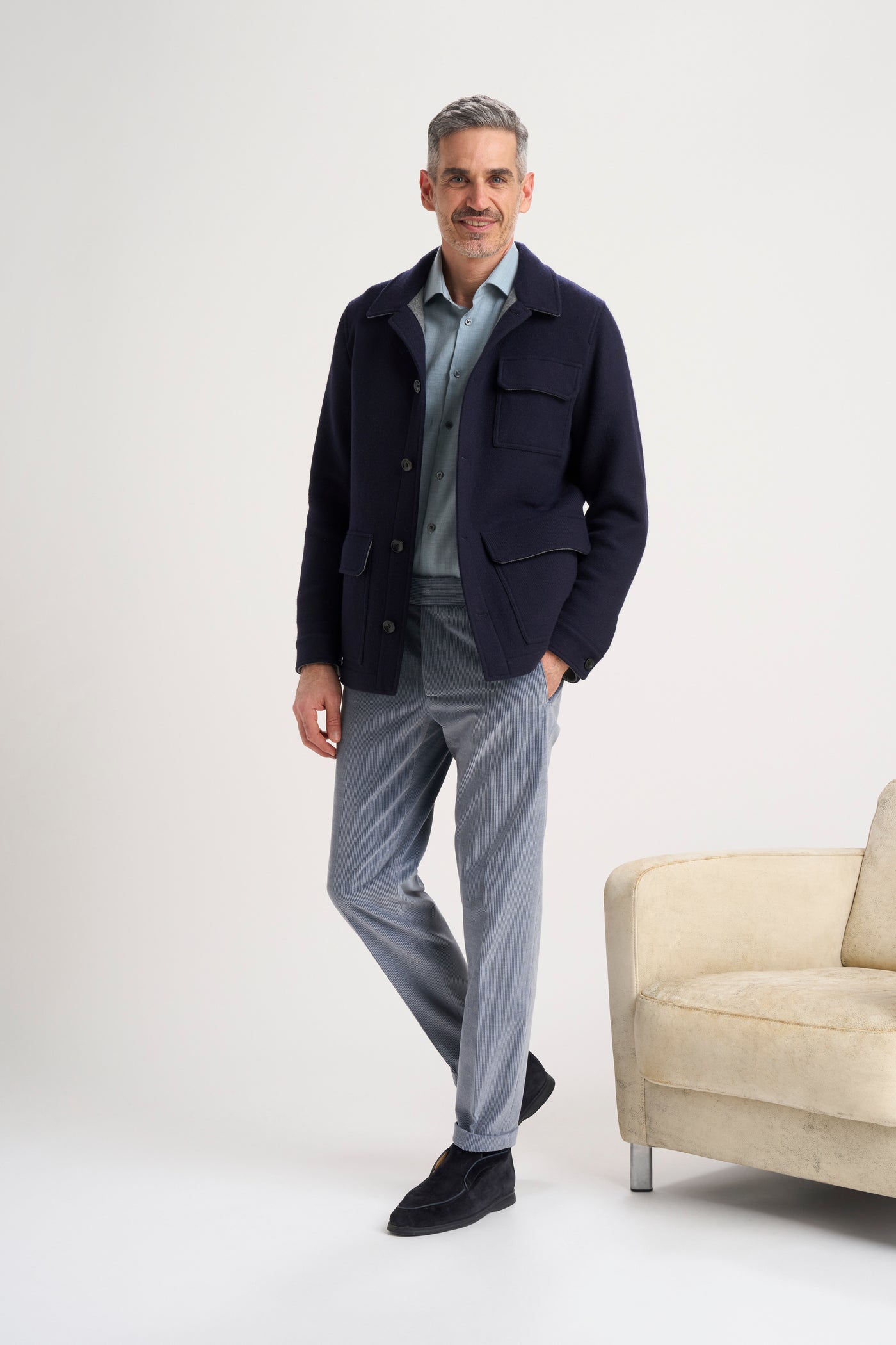 Maddox jacket in double Wool & Cashmere