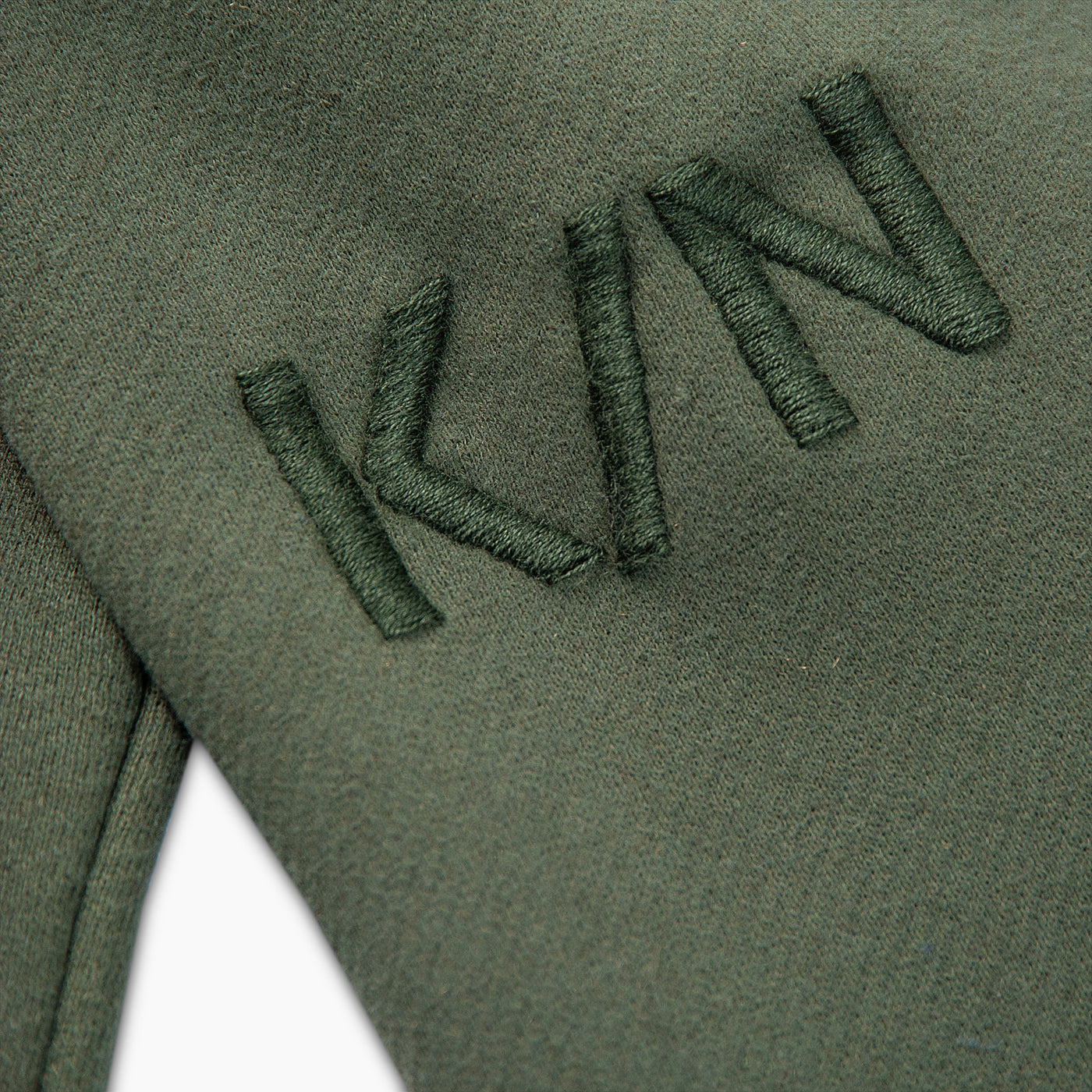 Kyle long-sleeved cotton-cashmere fleece hoodie with embroidery