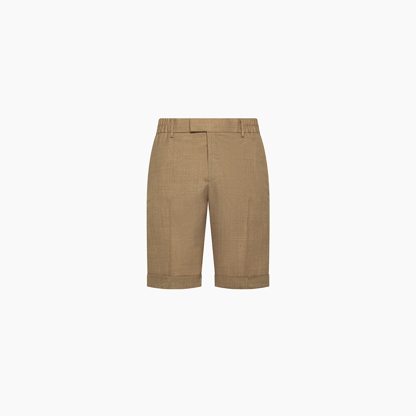 Front of the men’s Lange bermuda in Lux Hopsack Wool