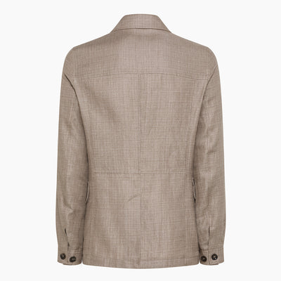 Leandro Easy Jacket in Panama Linen & Wool