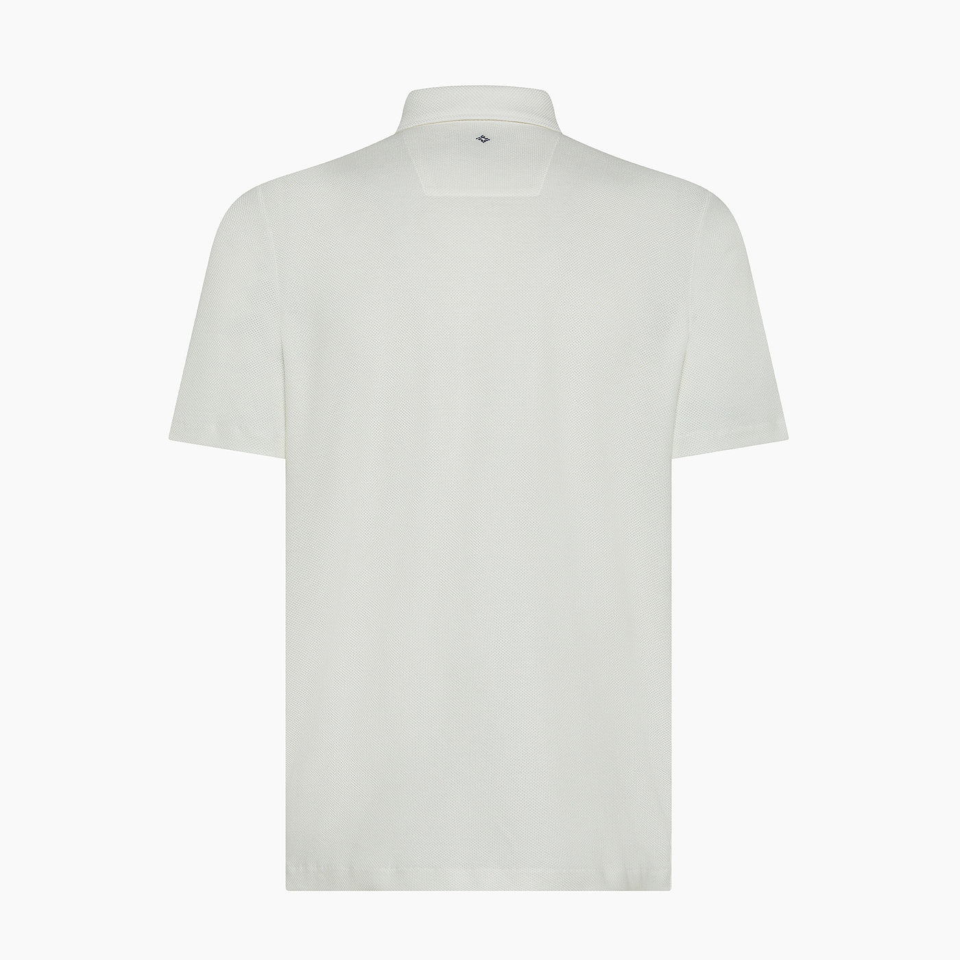 Loran short-sleeved polo in cotton silk piquet