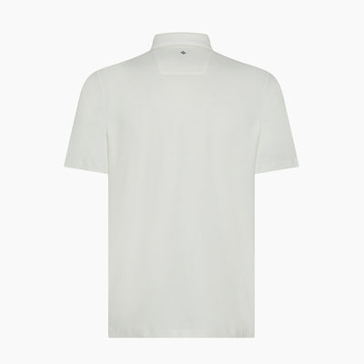 Loran short-sleeved polo in cotton silk piquet