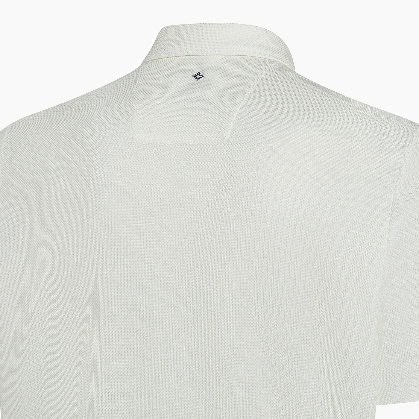 Loran short-sleeved polo in cotton silk piquet
