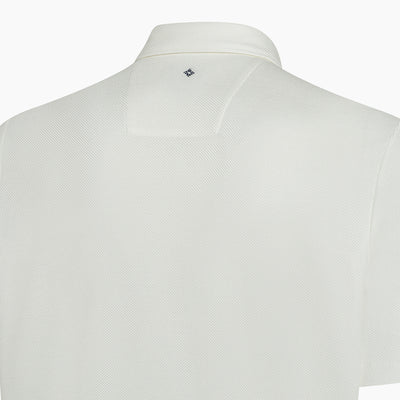 Loran short-sleeved polo in cotton silk piquet
