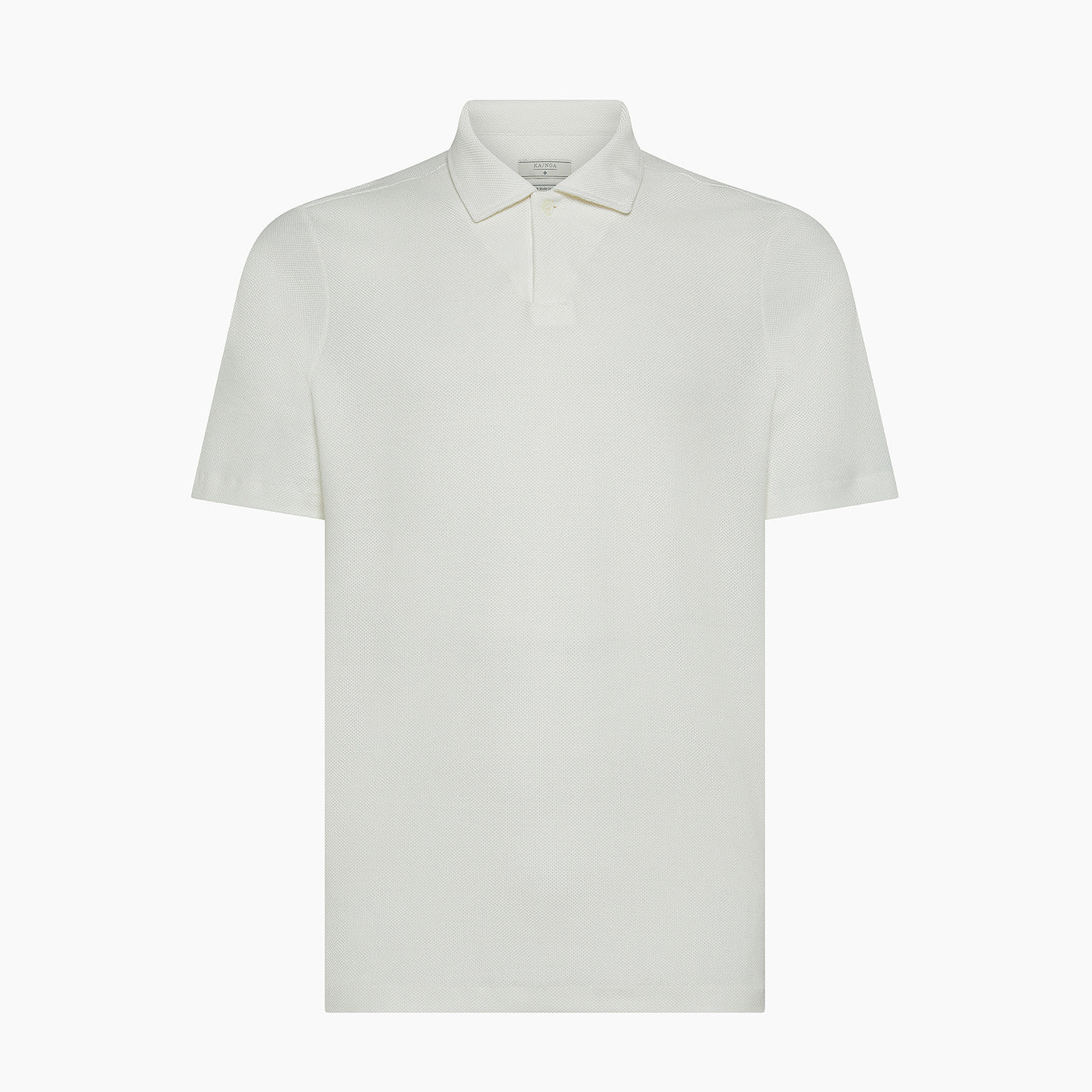 Loran short-sleeved polo in cotton silk piquet