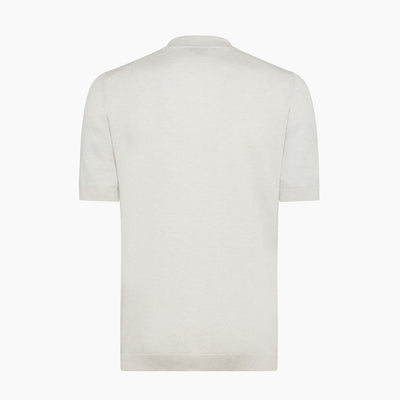Markus short sleeve polo in Organic Cotton & Silk