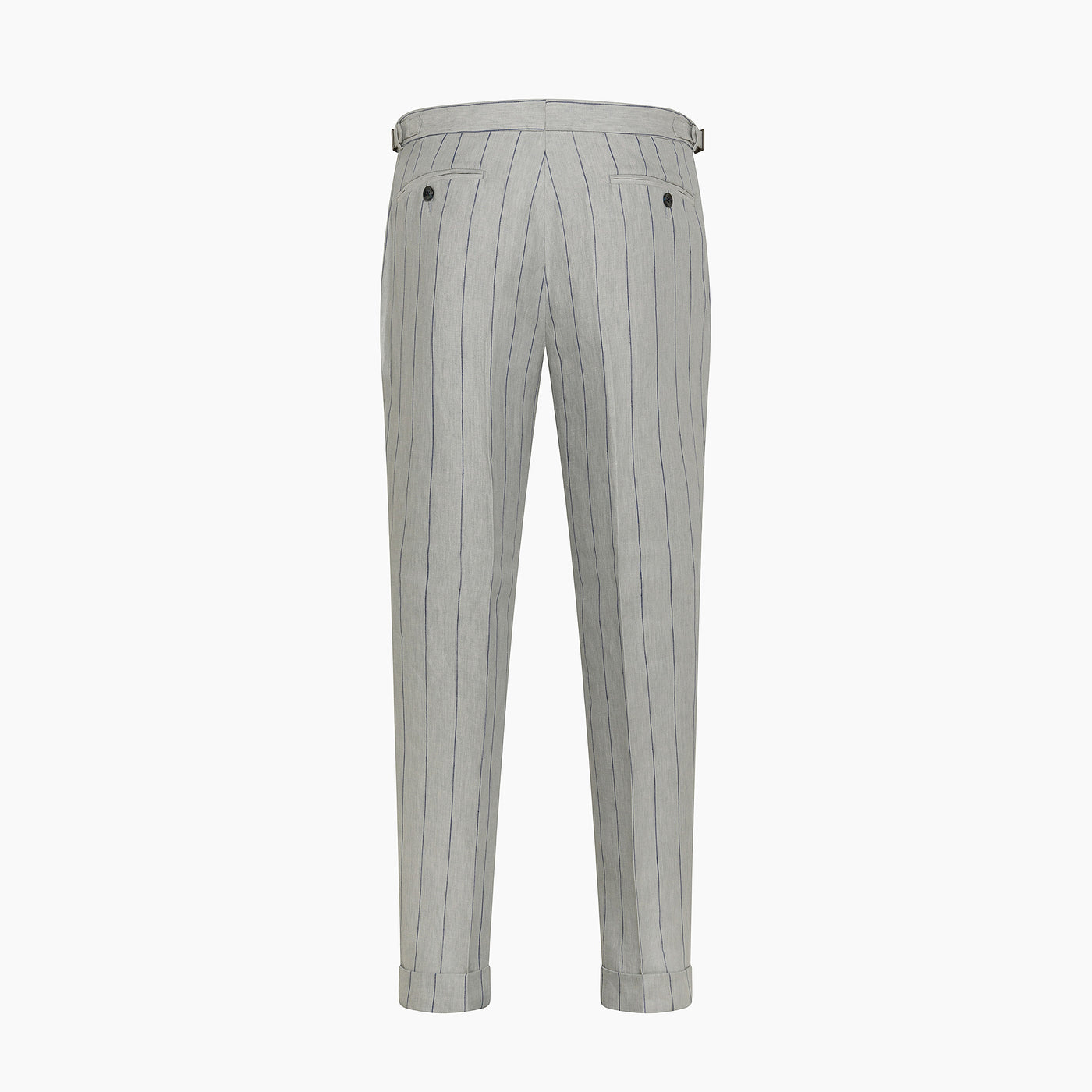 Marlon pleated chino pants in Elegance Pinstriped Linen