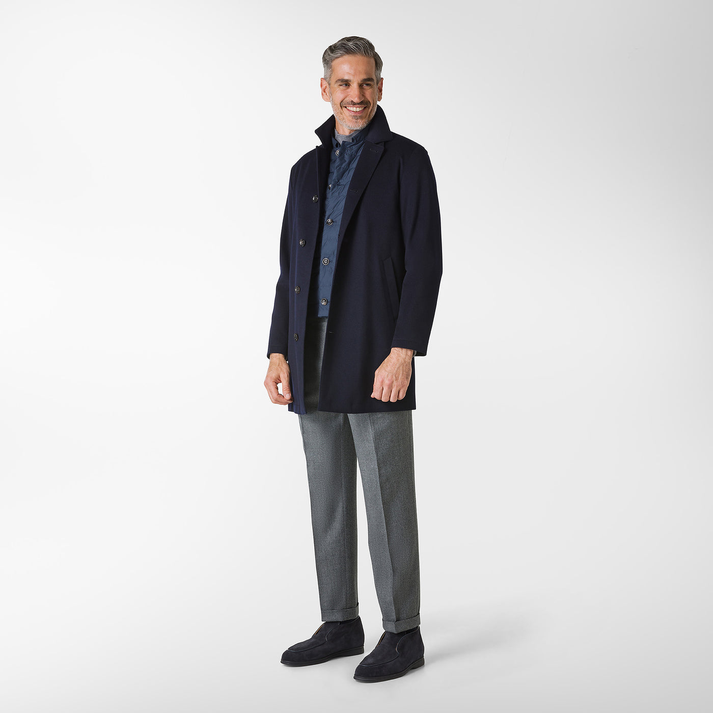 Meyer coat in Doeskin Tech Wool