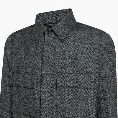 Norat jacket in double herringbone wool