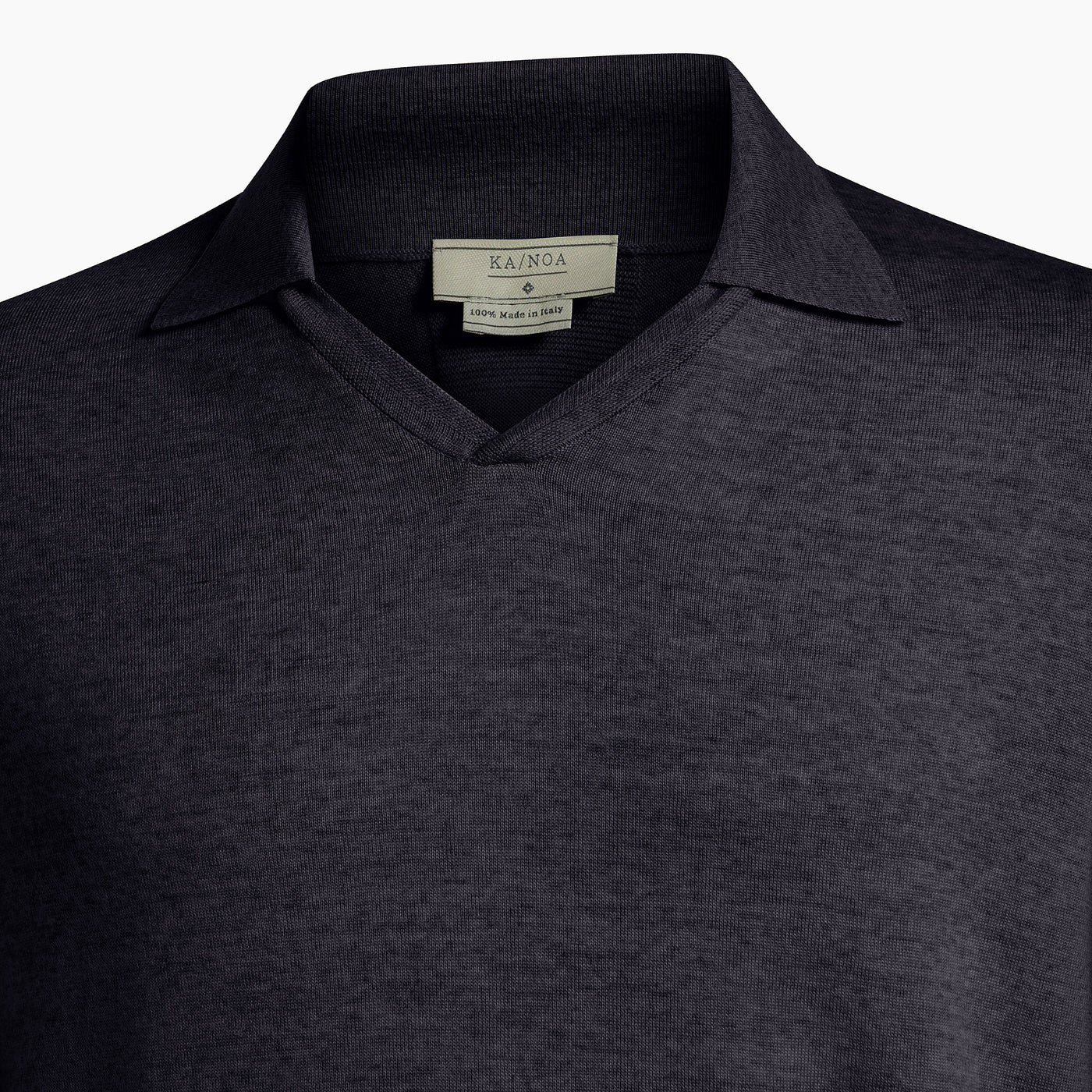 Randy long-sleeved knitted polo in Extrafine Wool